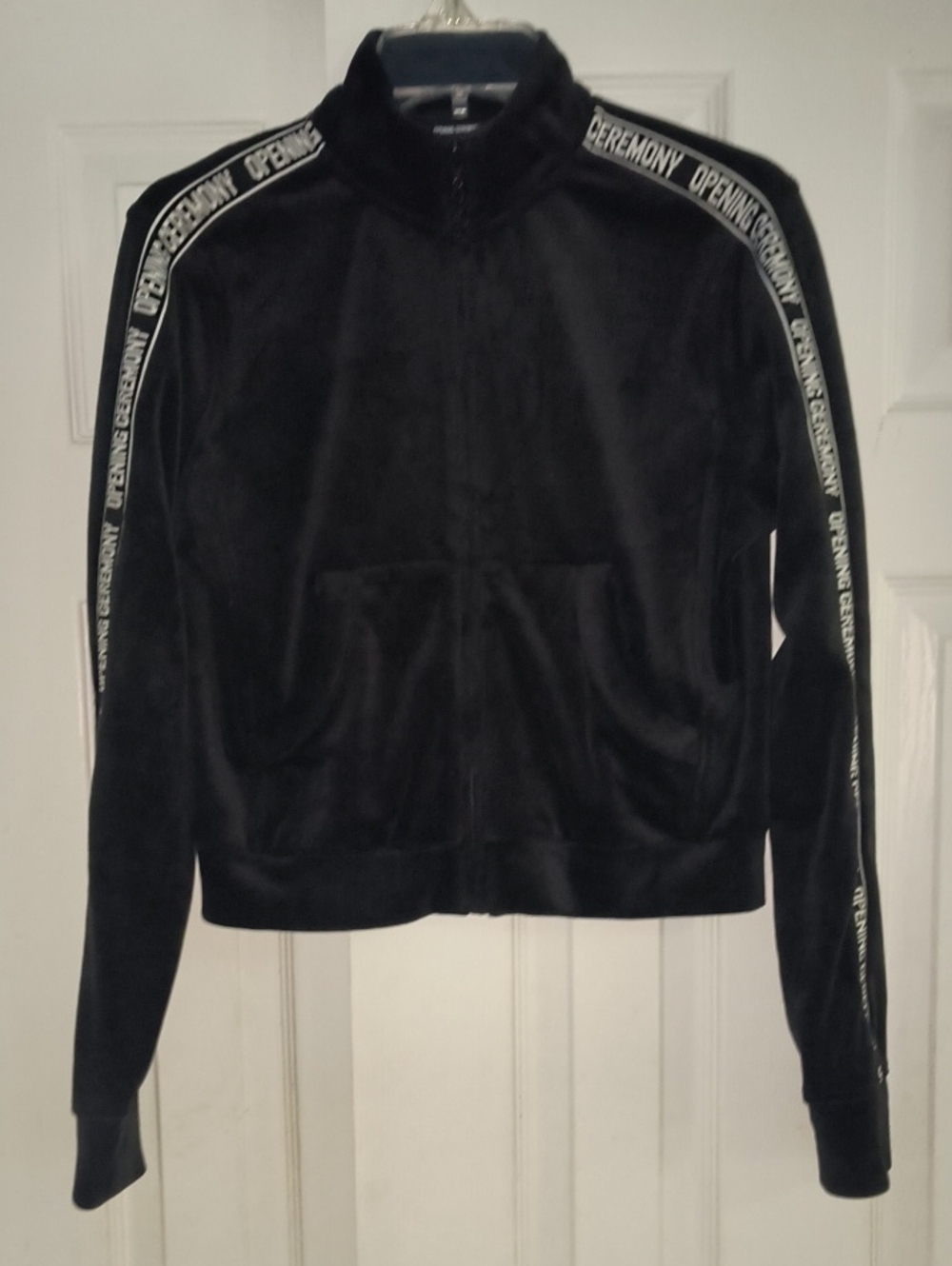 Opening Ceremony Black Velour Track Jacket Size S - Picture 3 of 6
